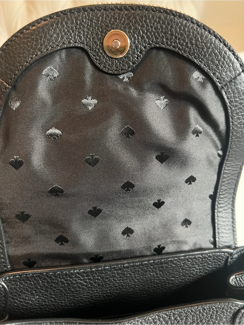Kate Spade Black Pebbled Leather Backpack & Wallet Set